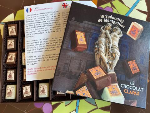 Le cadeau souvenir de Montpellier, le chocolat Clapas , à offrir ou à s'offrir